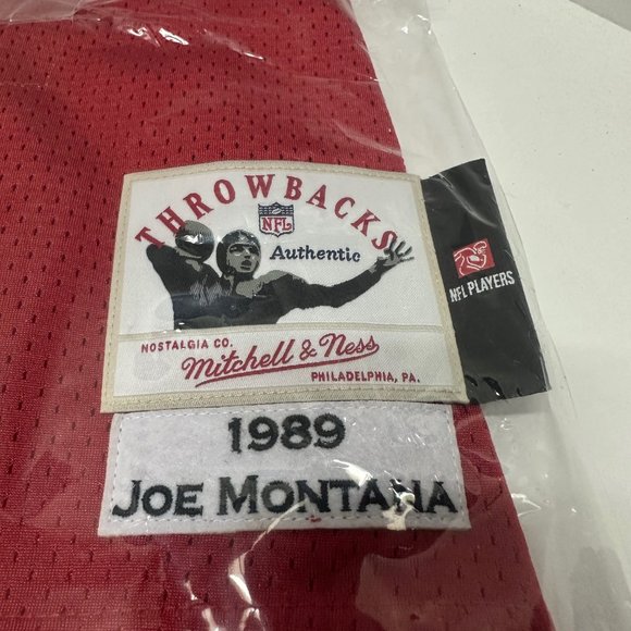 Authentic Joe Montana San Francisco 49ers Jersey Mitchell & Ness Throwback Large - Picture 11 of 11